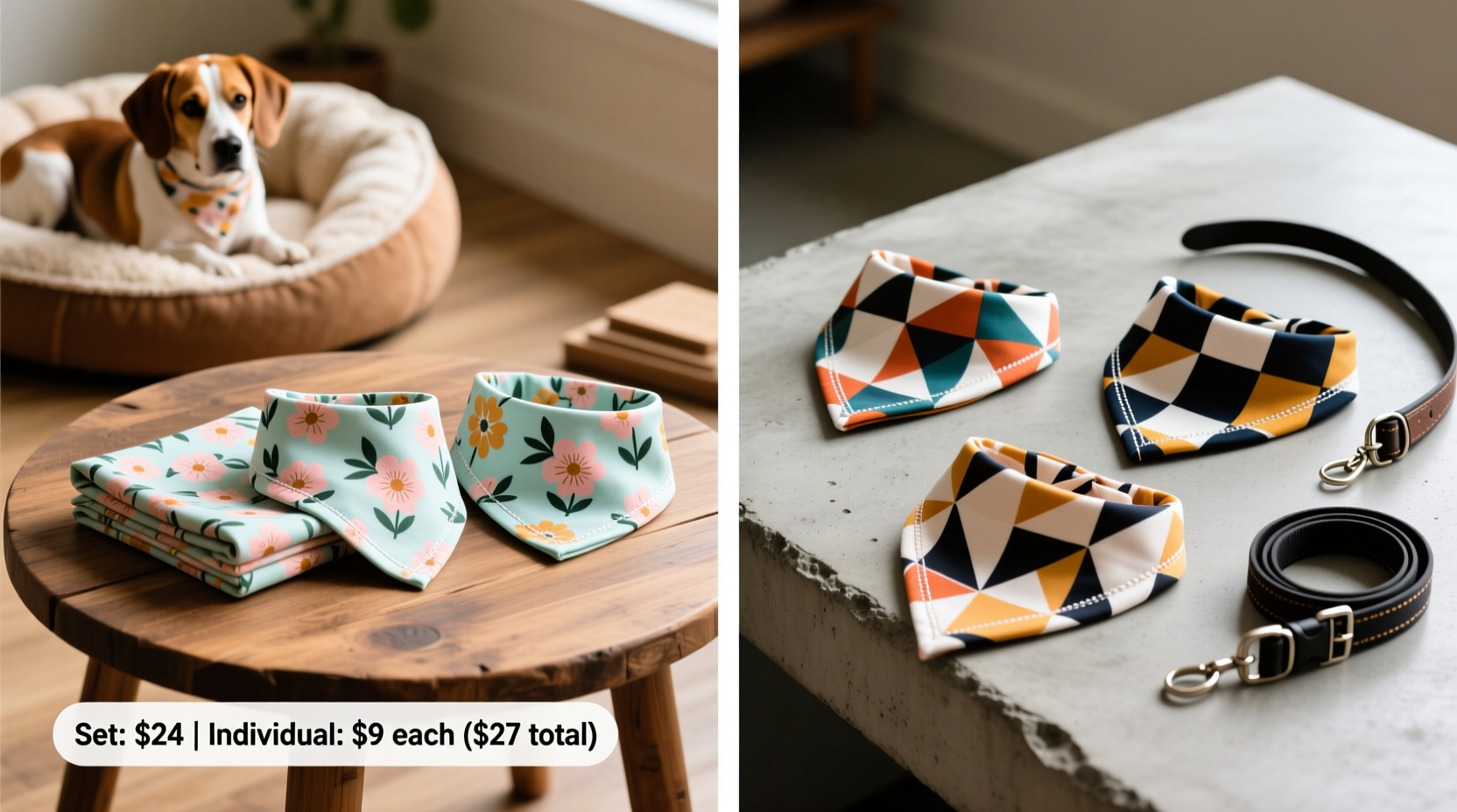 dog bandana set or individual accessories which is the smarter buy for your pup