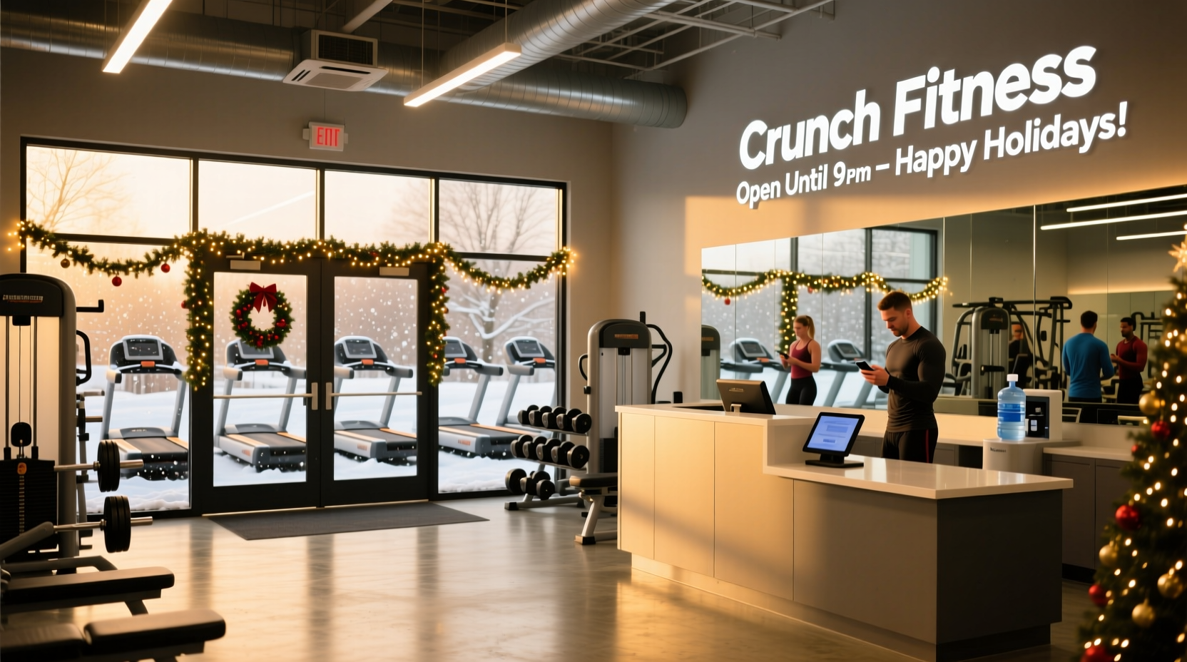 is crunch fitness open on christmas eve