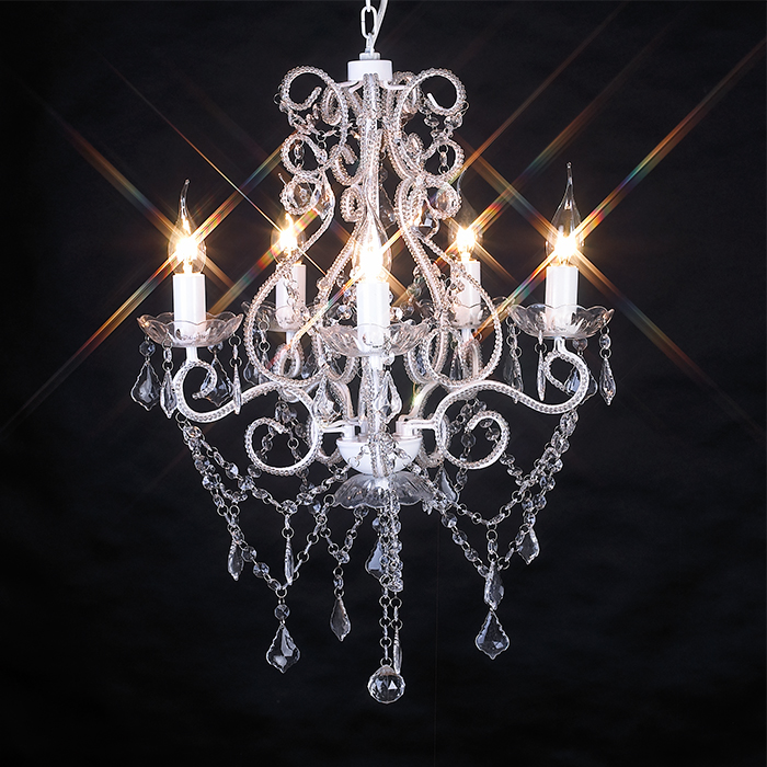 Made In China Europe Style 6 Arms Acrylic Chandelier Crystal Pendant Light NS-120223C