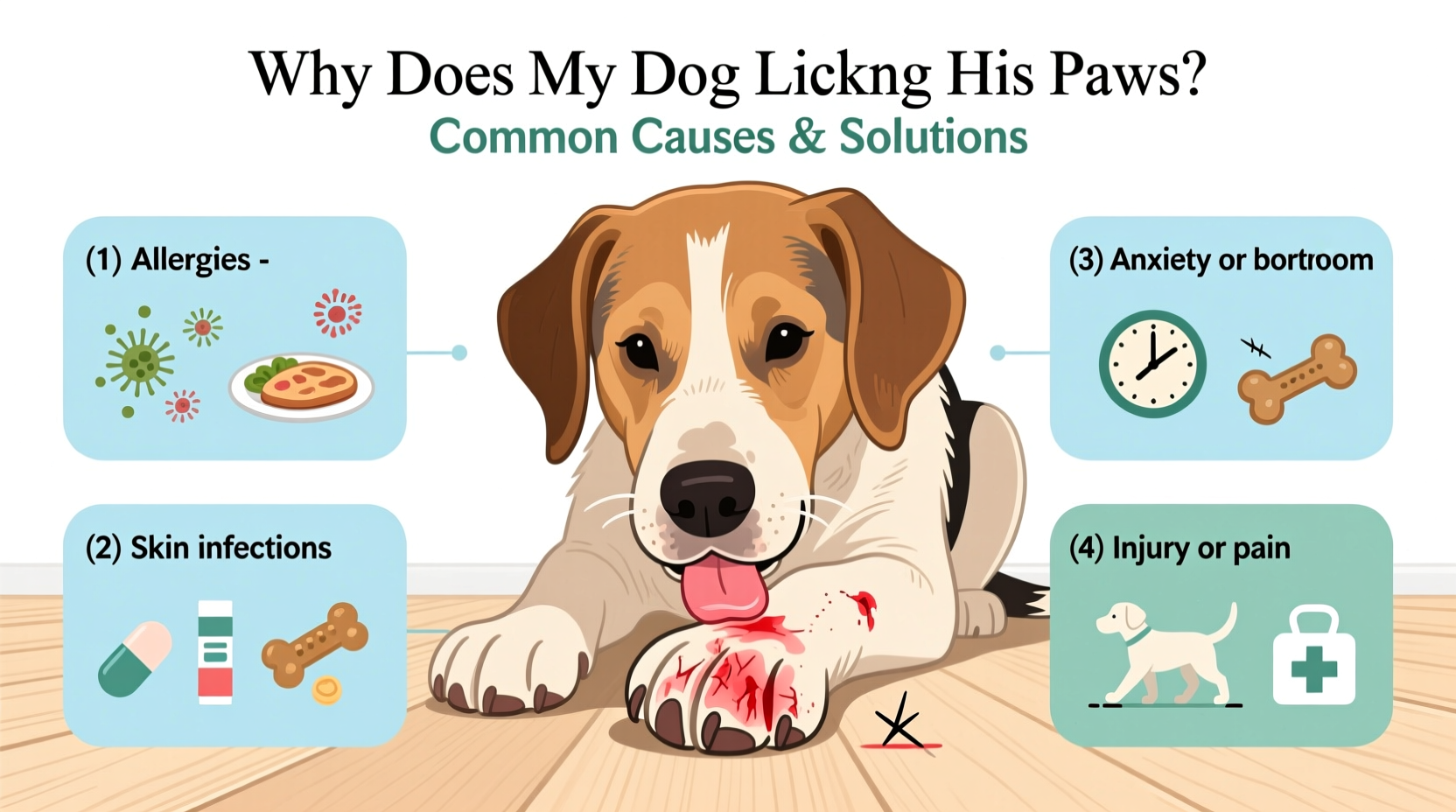 why does my dog lick his paws common causes solutions