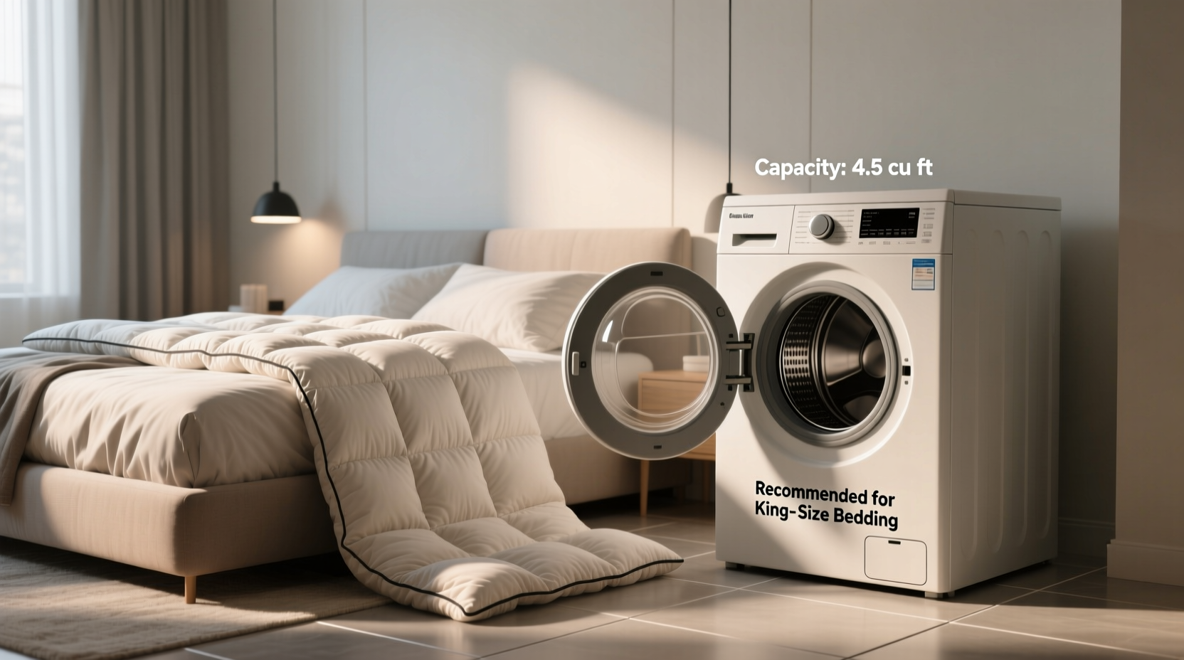 what size washer for king size comforter