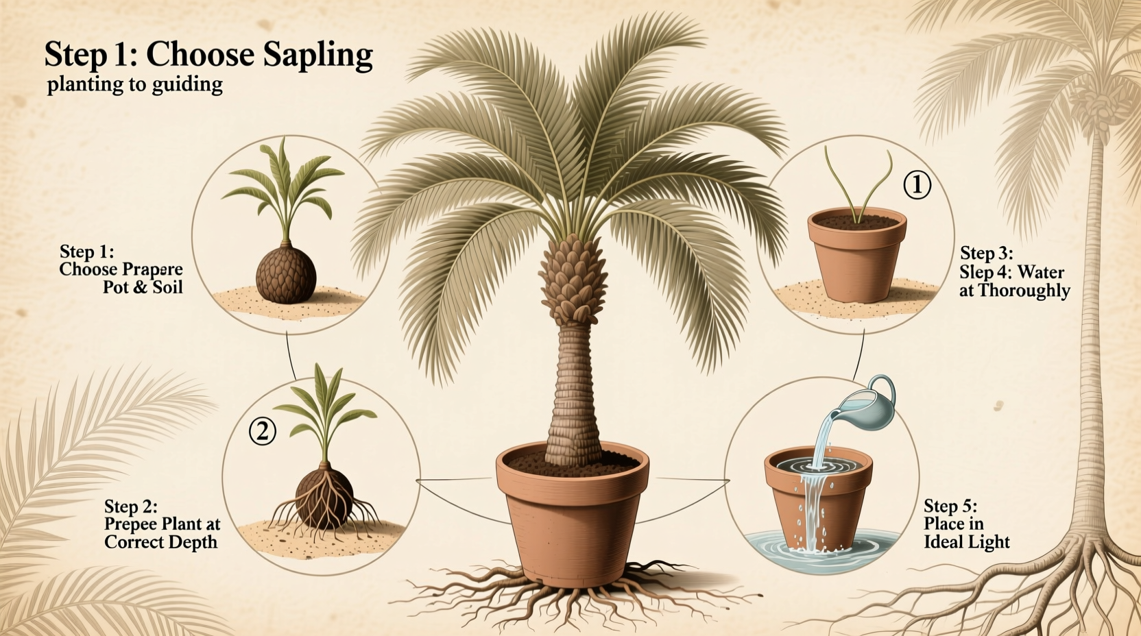 how to plant a sago palm