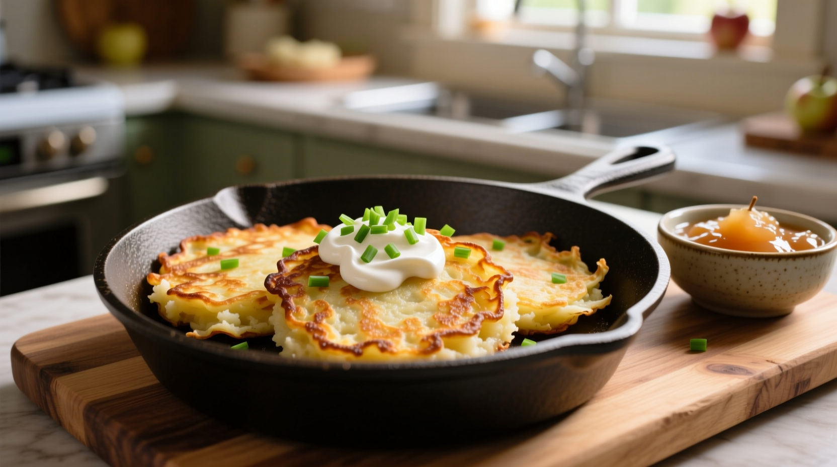 potato pancakes from leftover mashed potatoes