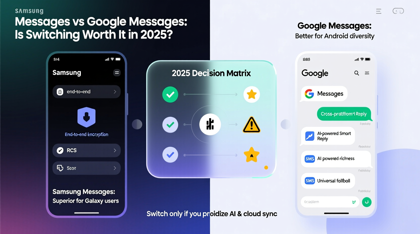 samsung messages vs google messages is it even worth switching in 2025