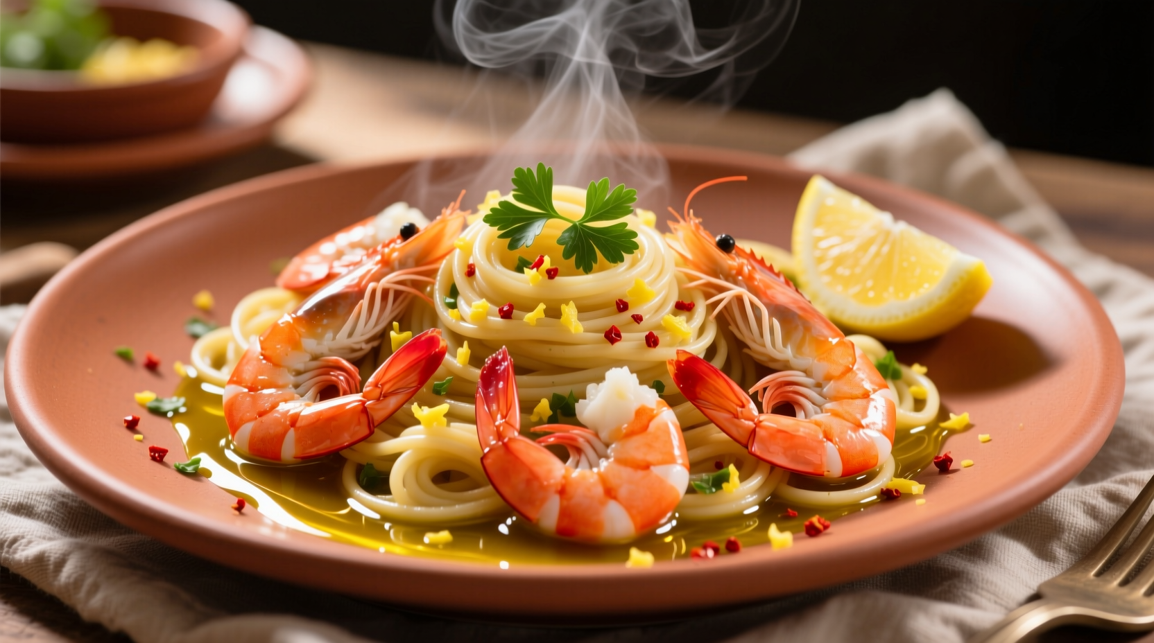 shrimp lemon garlic pasta