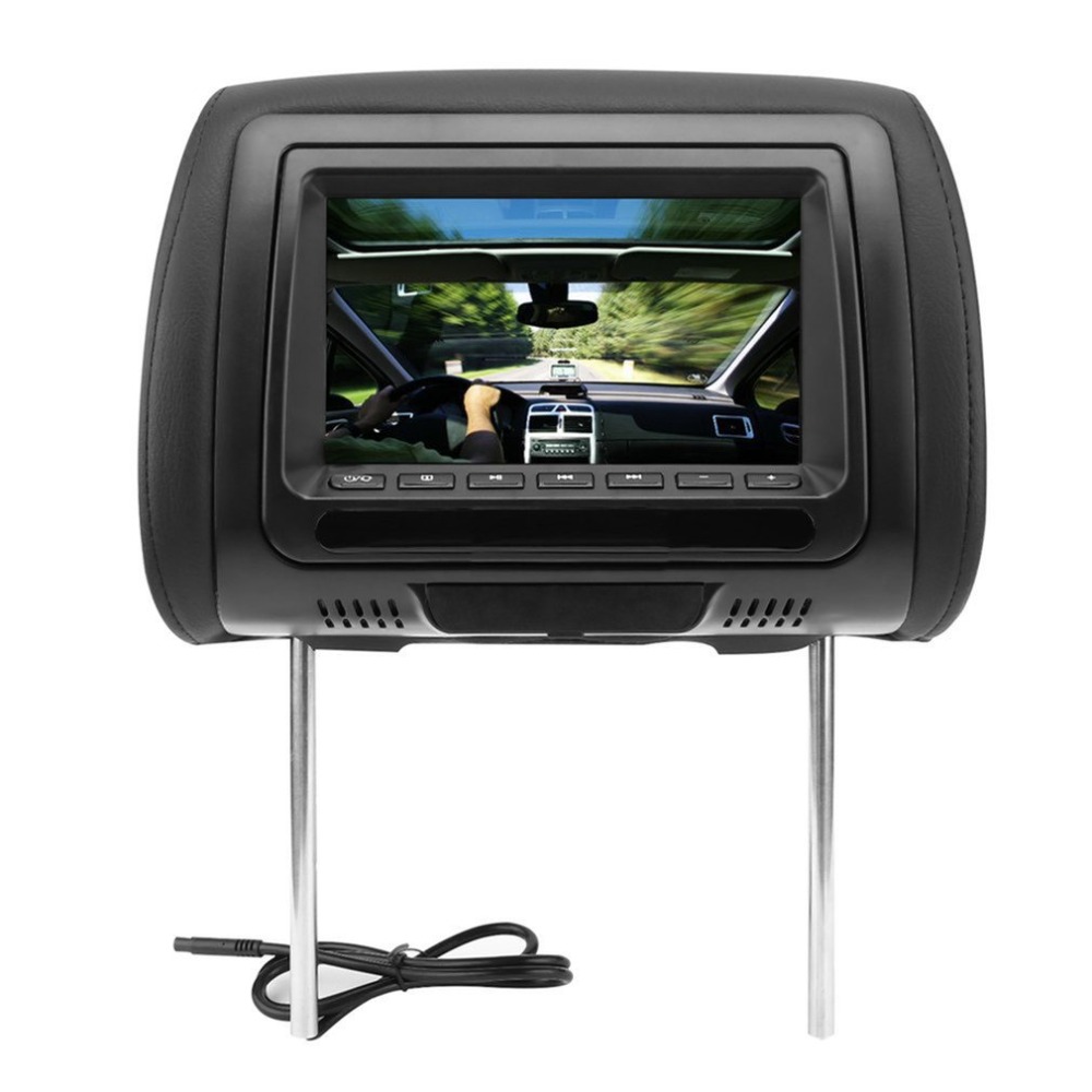 HR7718 7-Inch LCD Car Headrest DVD Monitor with USB & Games