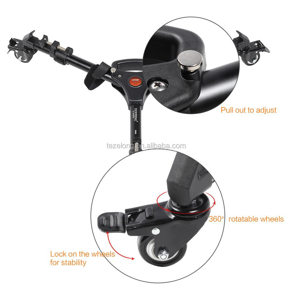 Yunteng YT-900 3 Wheels Pulley Universal Professional Foldable