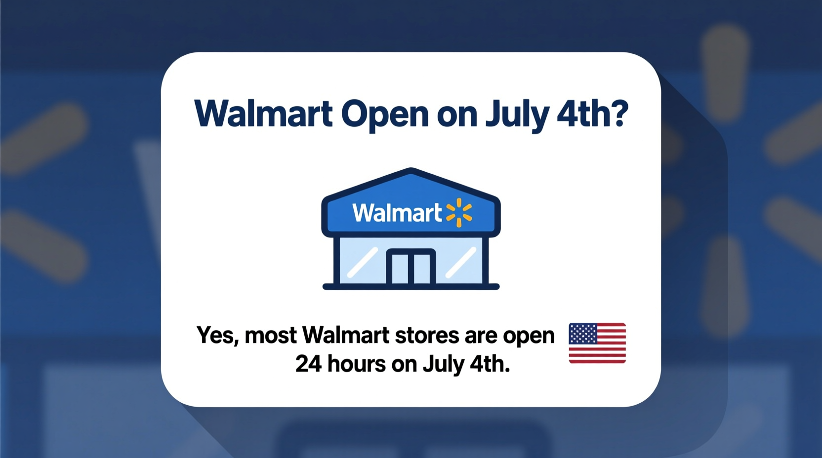 is walmart open on 4th july