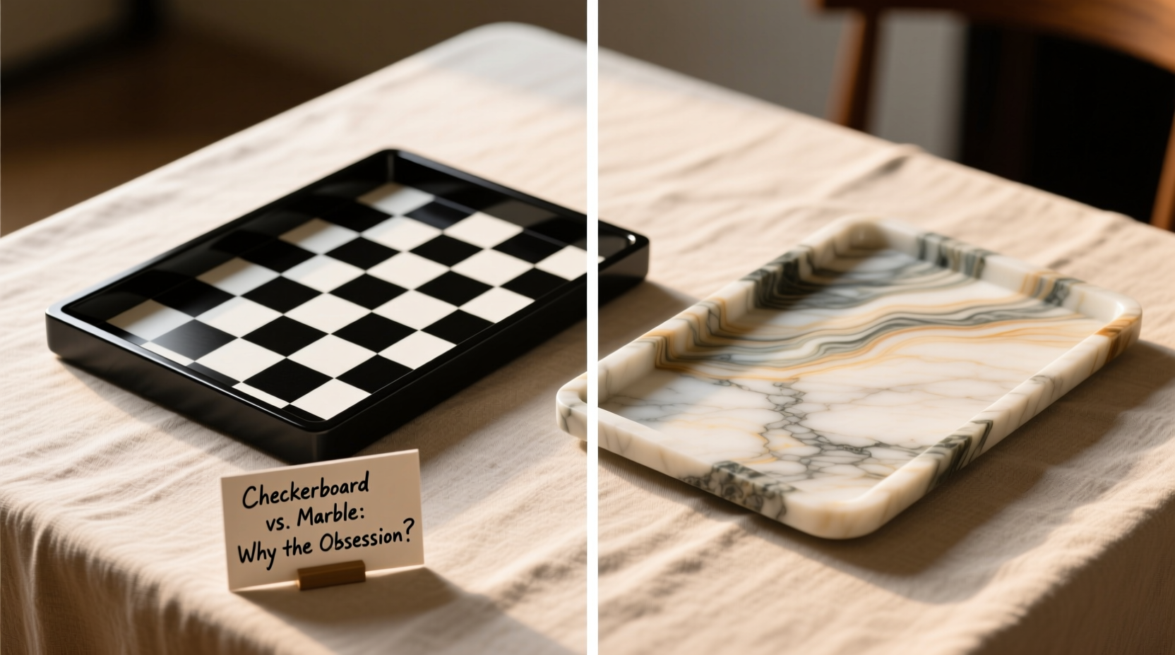 checkerboard vs marble trays why is everyone obsessed with the checkerboard pattern all of a sudden