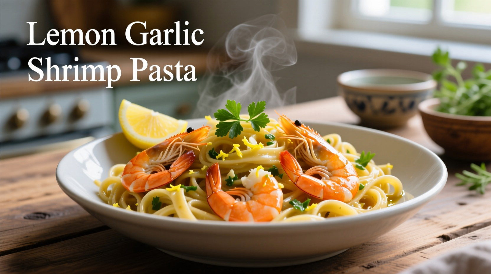 lemon garlic shrimp pasta recipe