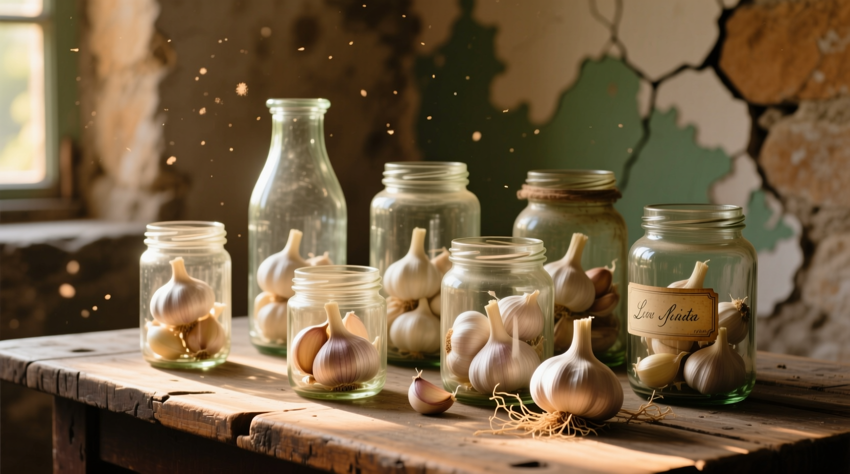 jars of garlic