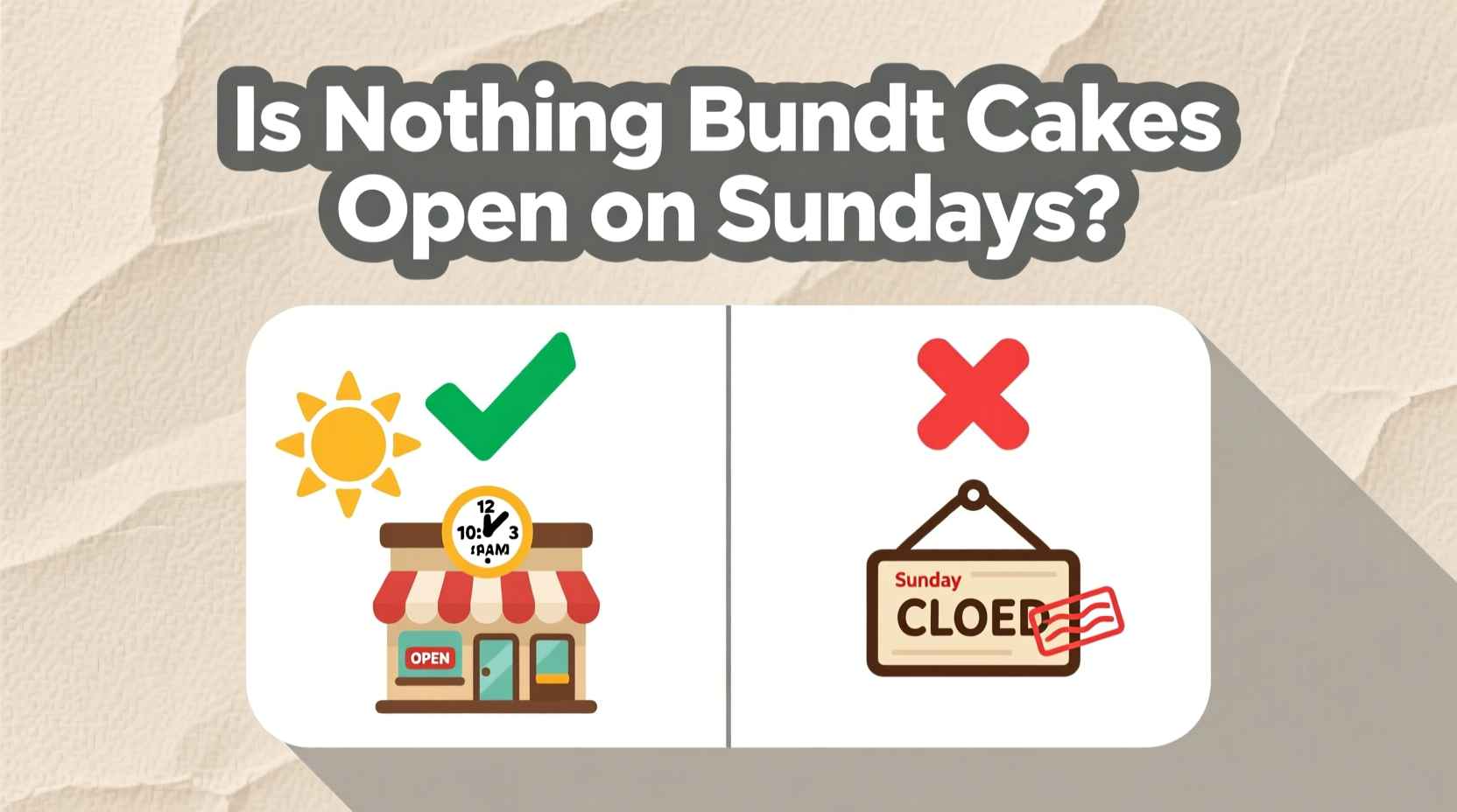 is nothing bundt cake open on sundays