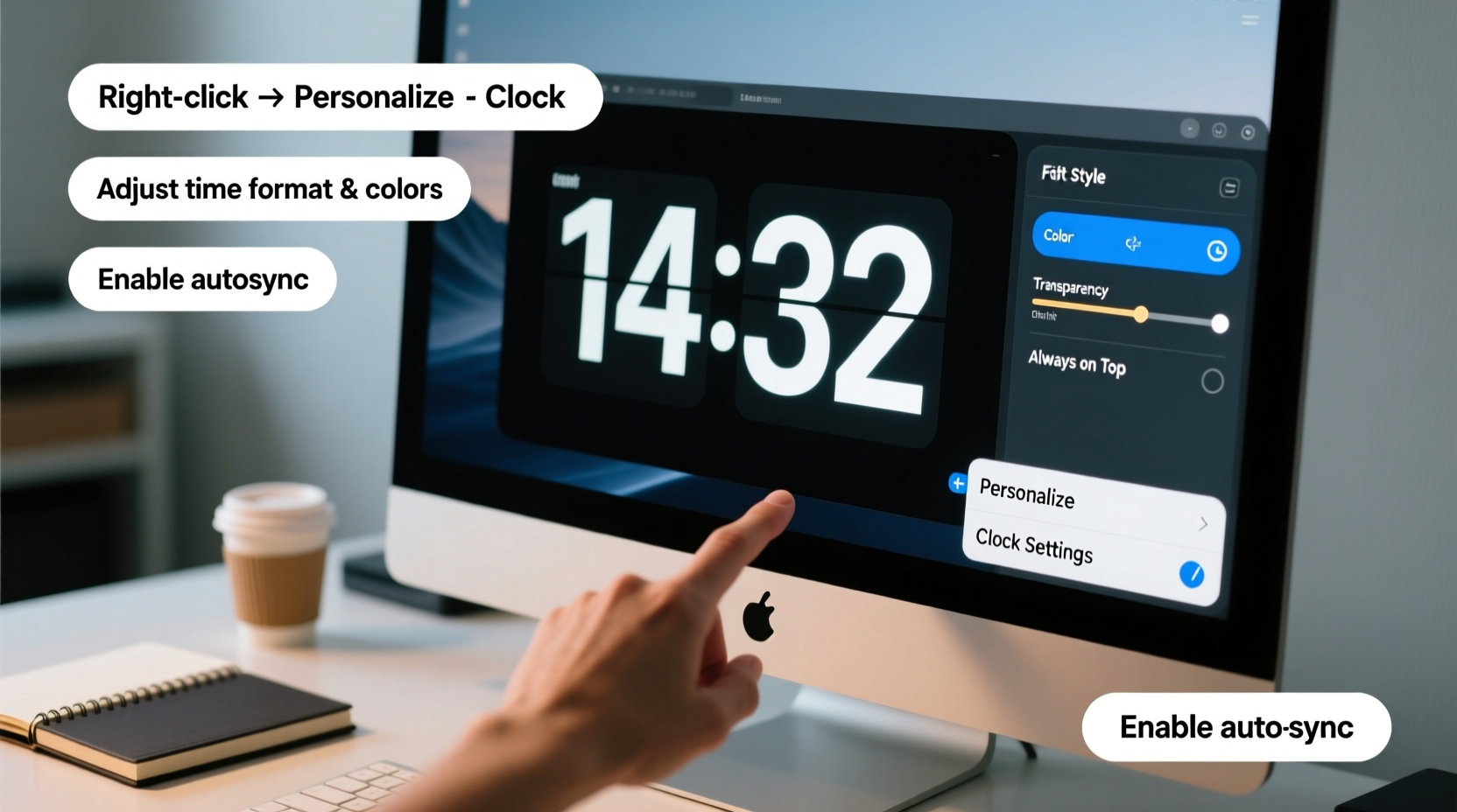 how to easily install and customize a digital clock on your pc desktop