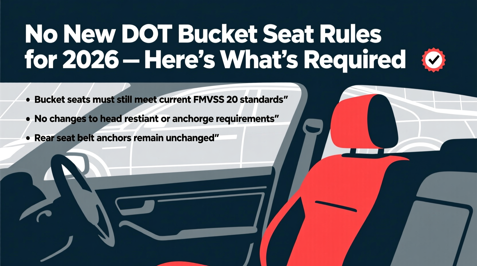 bucket seats dot safety 2026