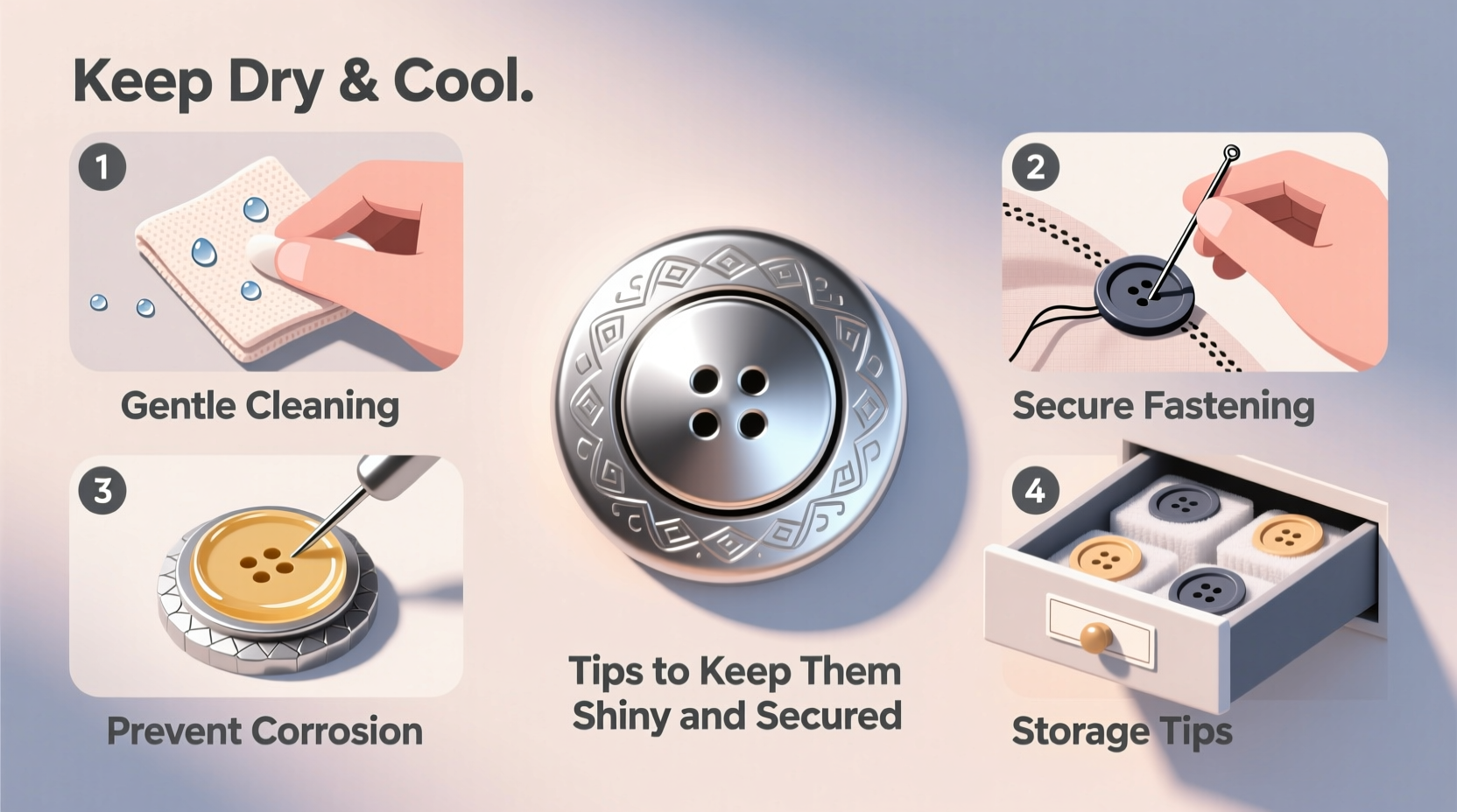 the ultimate guide to caring for metal buttons on clothing tips to keep them shiny and secure