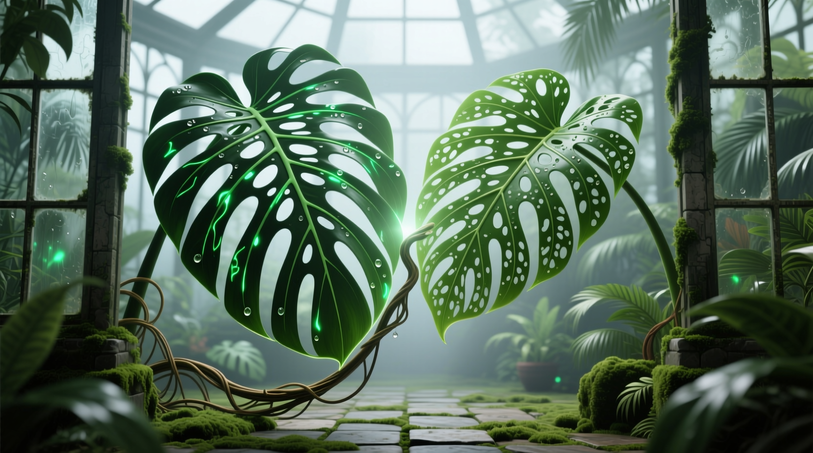 monstera tropft wasser Monstera im Kugelglas - Hydroponik - Monstera