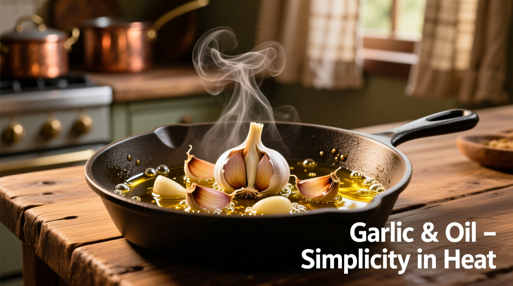 cooking garlic in oil