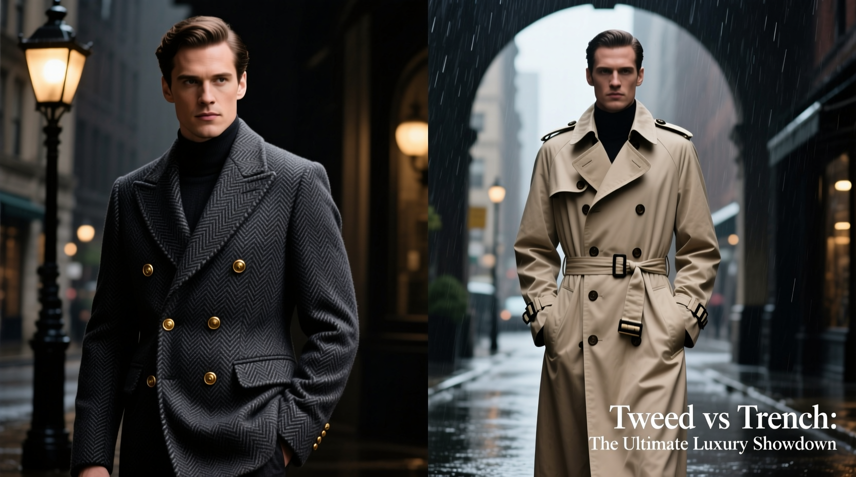 tweed jacket or trench coat for that expensive look which one wins