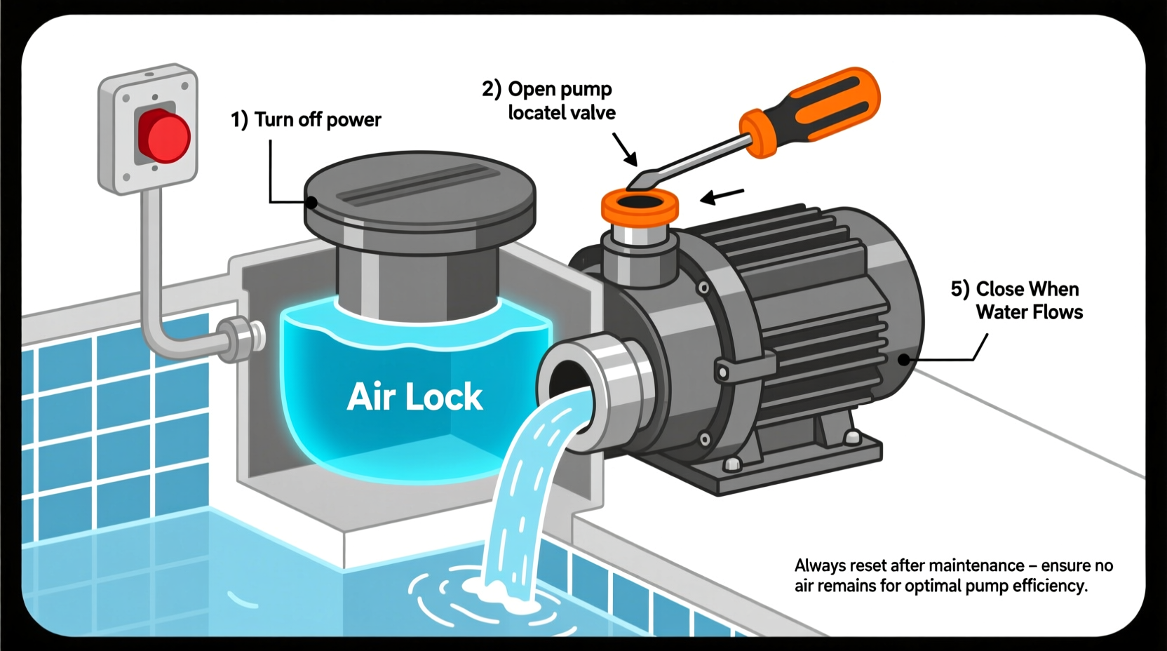 how to quickly and effectively remove air from your swimming pool pump for optimal performance
