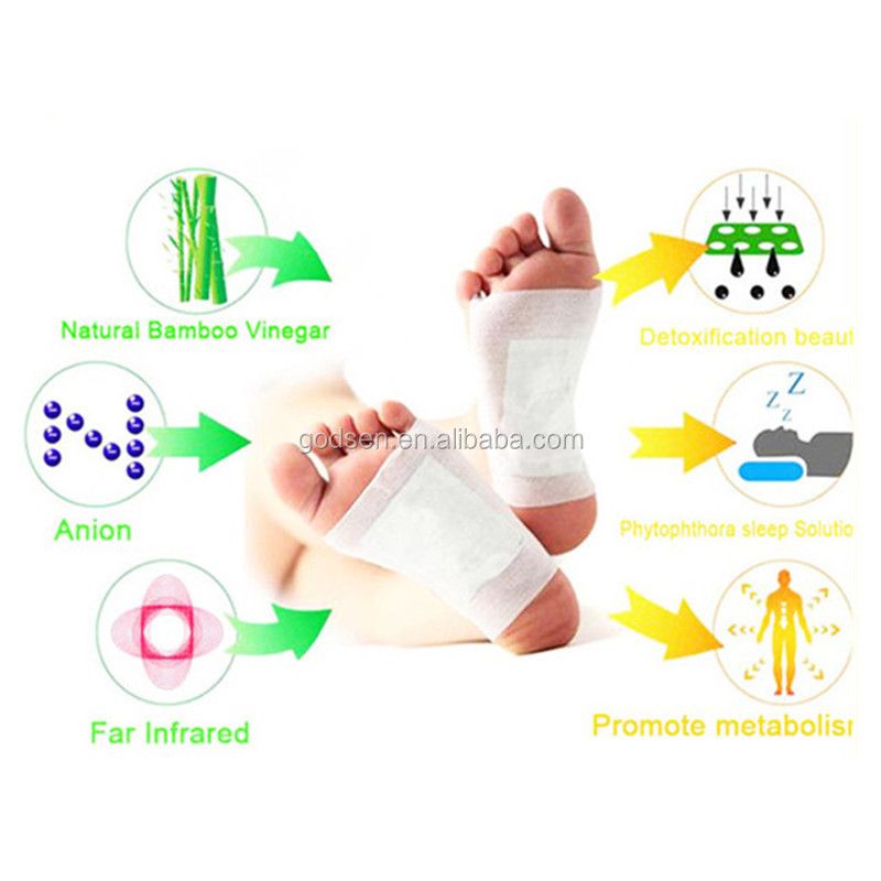 Bamboo detox foot patch with adhesive is the best Chinese natural foot detox pad