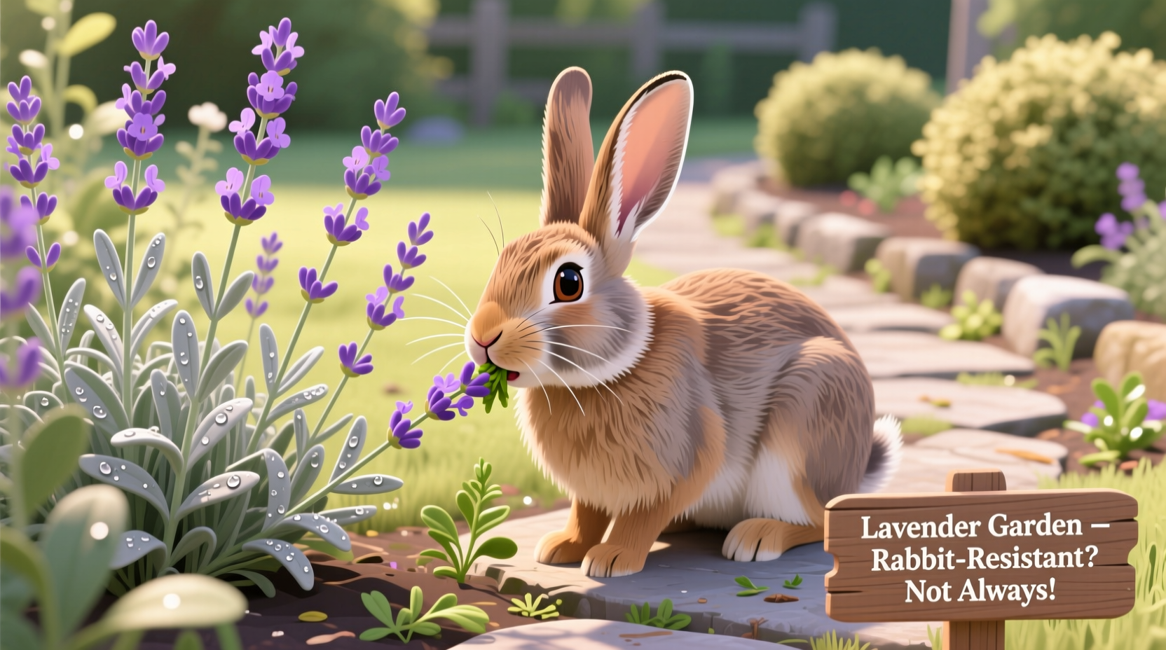 do rabbits eat lavender plants
