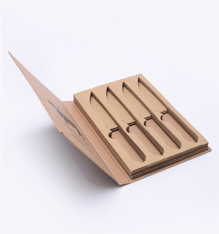 Logo Custom Printed Recycle Paper Packaging Corrugated Cardboard Knife Box