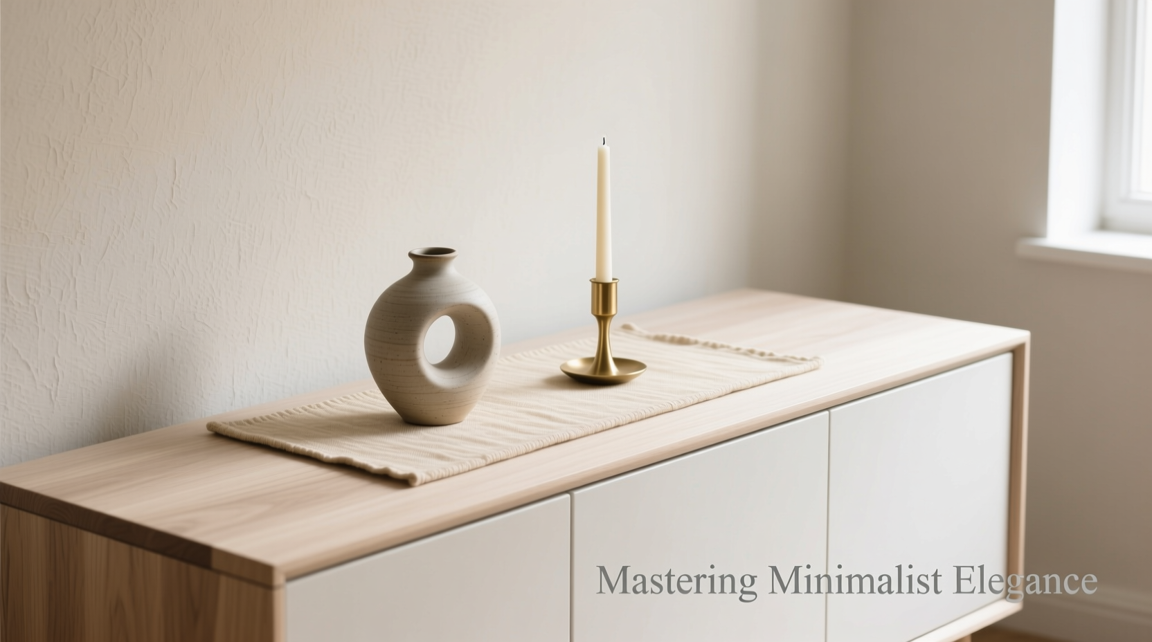 mastering minimalist elegance how to style a sideboard with a simple mat for a chic clutter free look