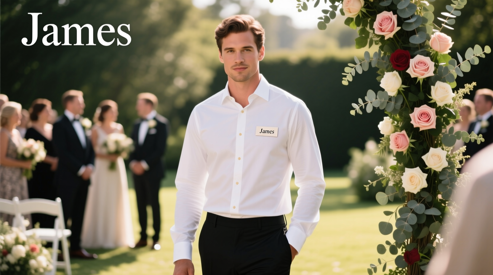 can a man wear a white shirt to a wedding