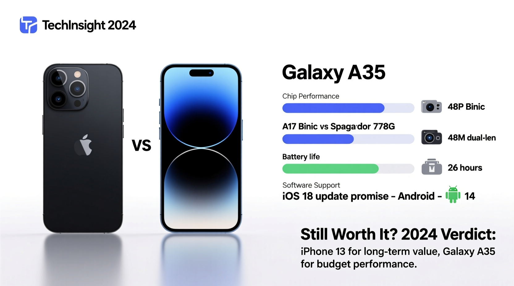 iphone 13 vs galaxy a35 is the iphone still worth it in 2024