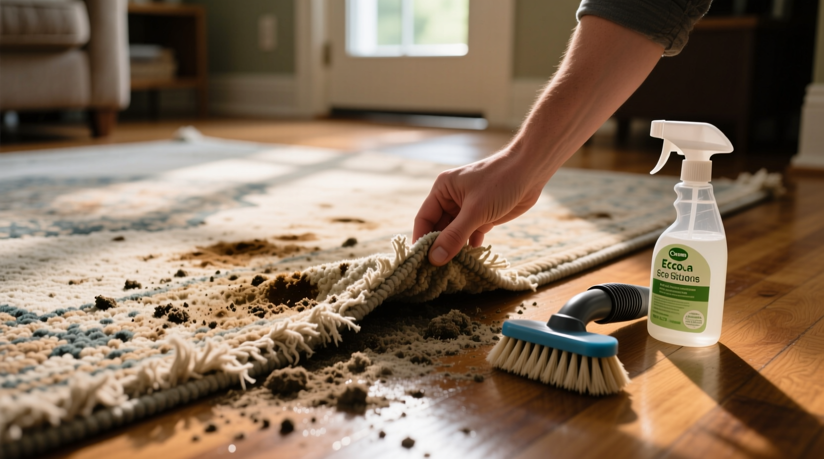 how to clean area rugs because they get gross fast