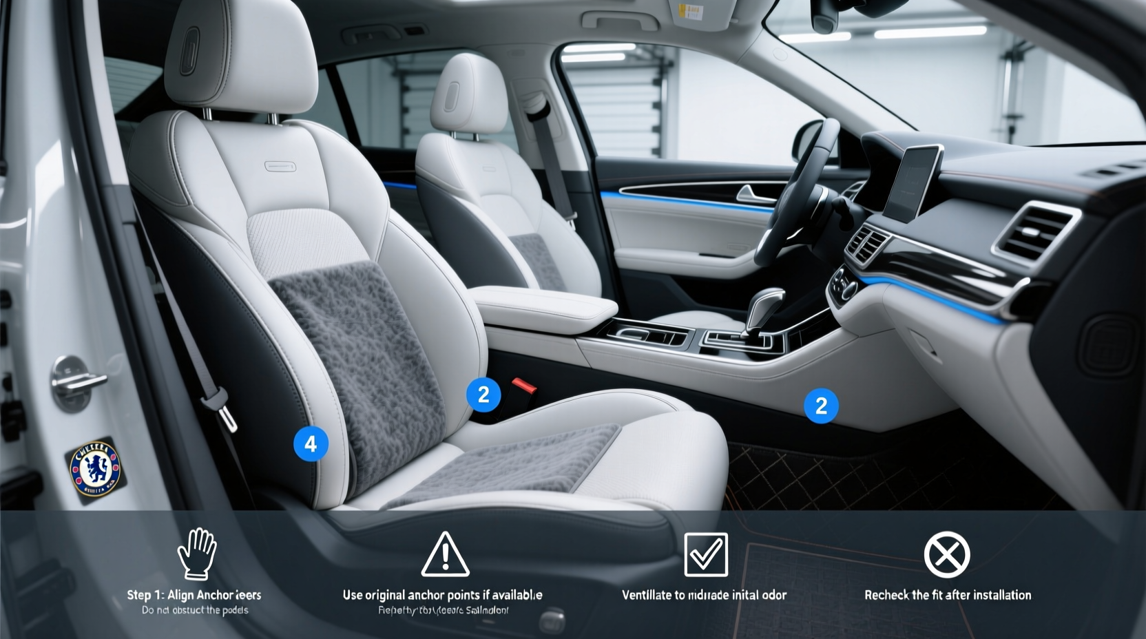 chelsea fc car seat covers