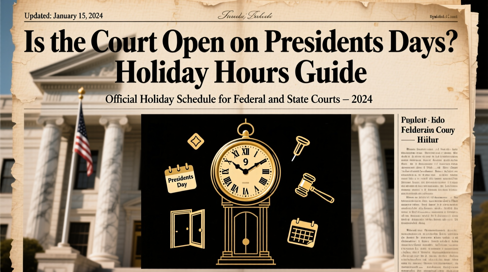 is the court open on presidents day