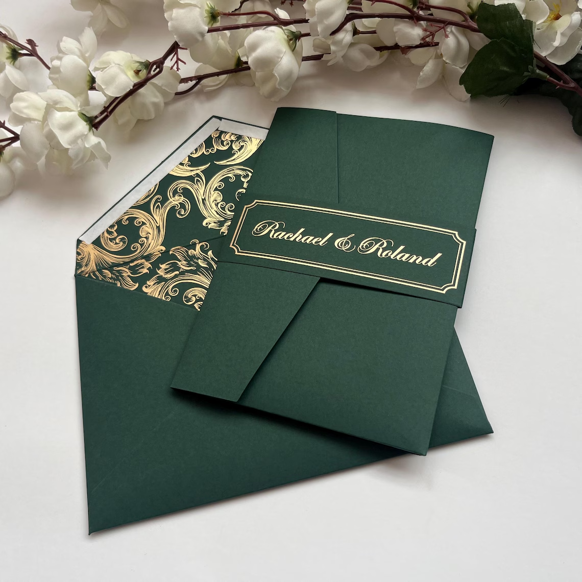 black and wedding invitations