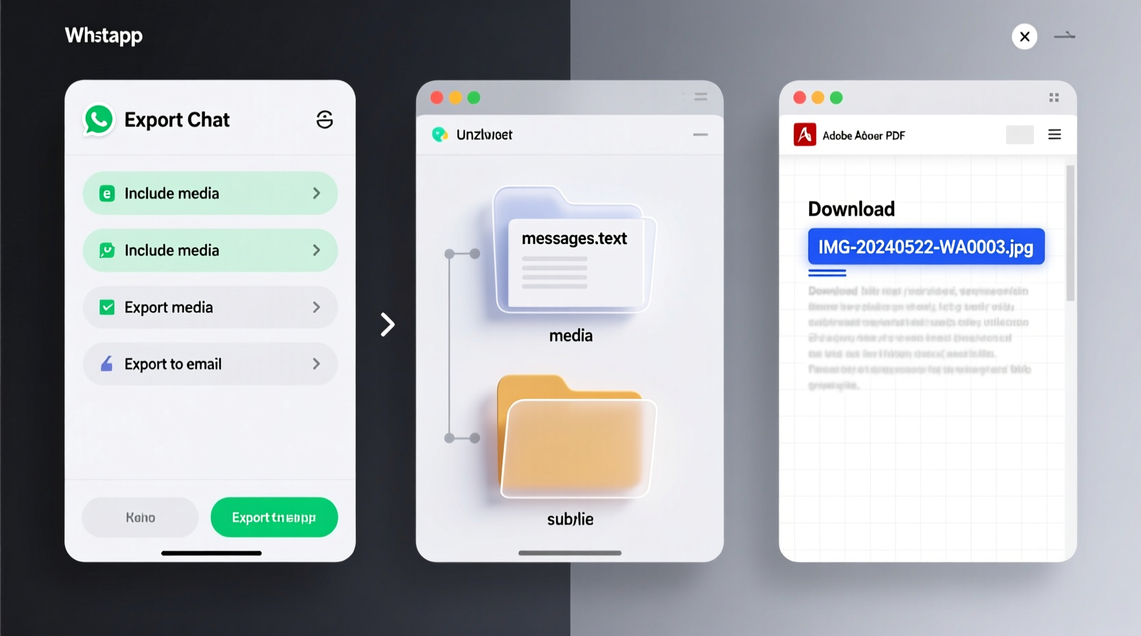 WhatsApp Chat to Searchable PDF
