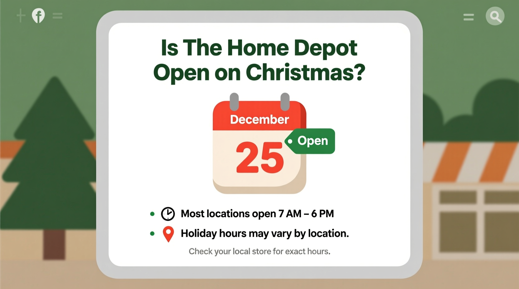 is the home depot open on christmas