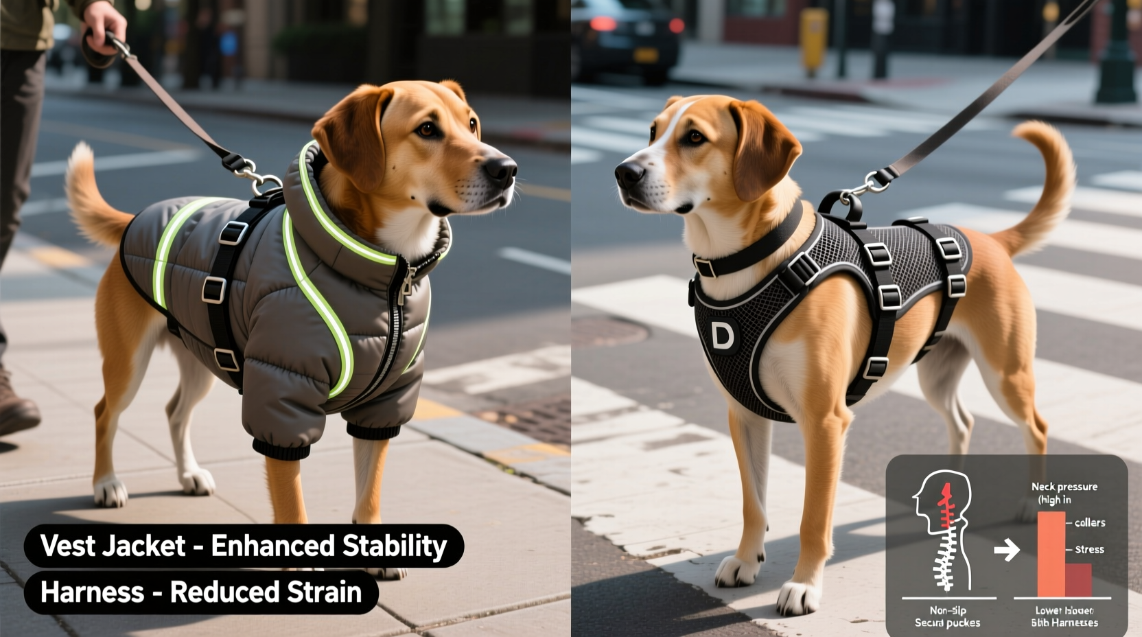 dog vest jacket vs dog harness which is actually safer better for walks