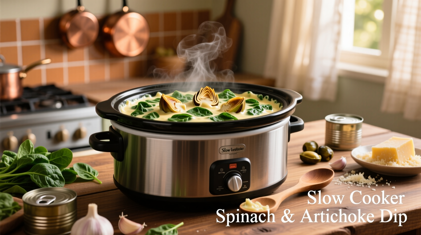 Perfect Slow Cooker Spinach Artichoke Dip Recipe