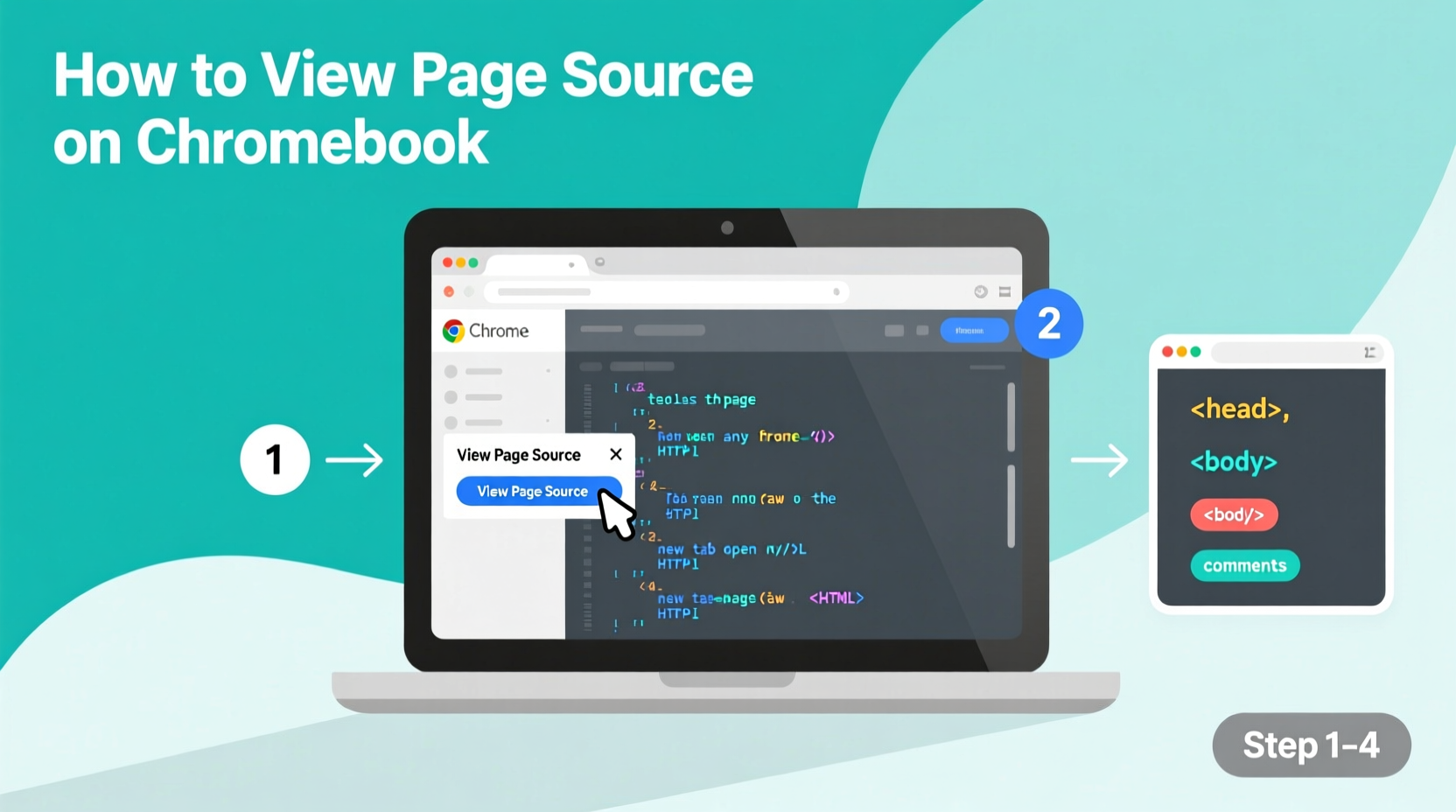 how to easily access and understand page source on a chromebook