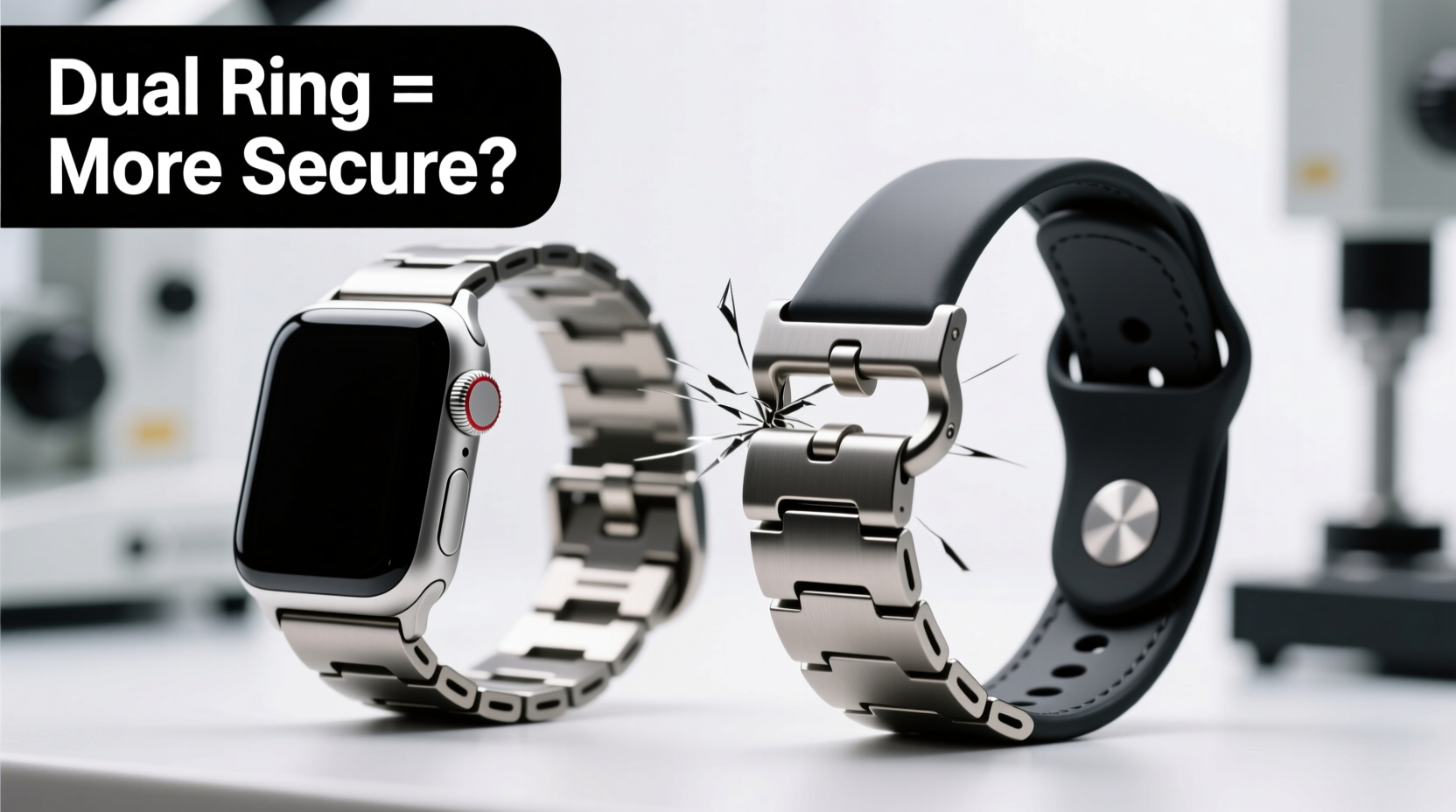 apple watch band battle is a dual ring really more secure than a single loop