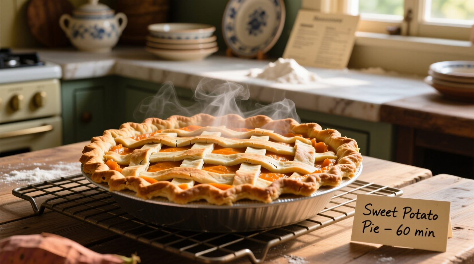 Sweet Potato Pie Baking Time: 45-60 Minutes at 350°F