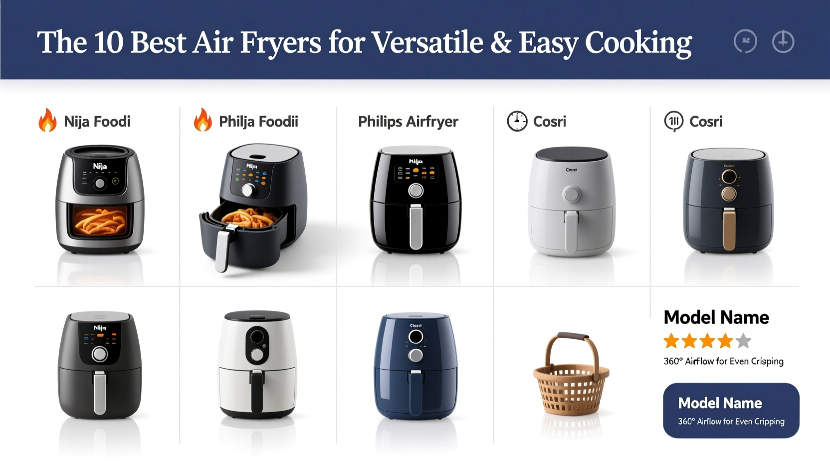 the 10 best air fryers for versatile and easy cooking