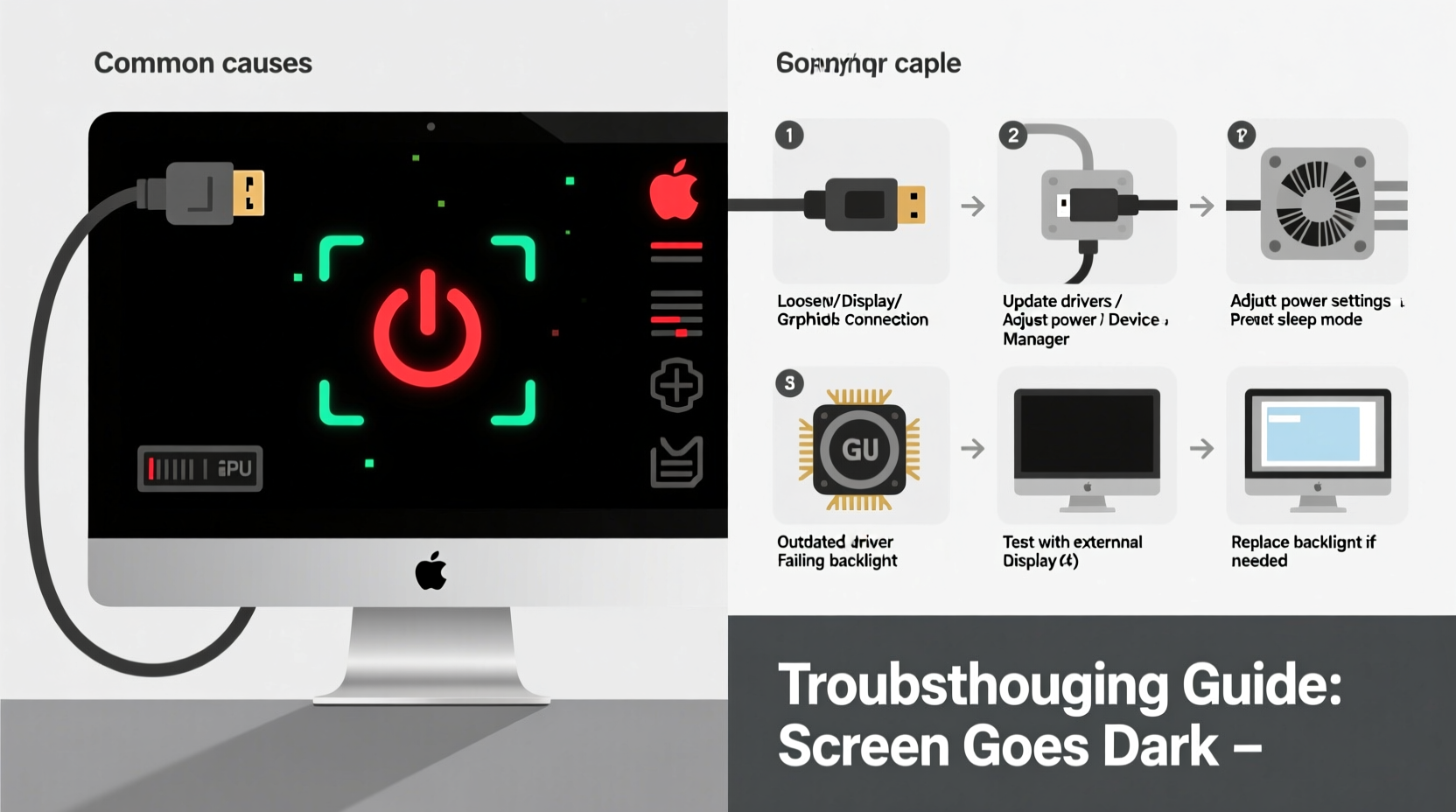 computer screen keeps going dark causes and how to fix it