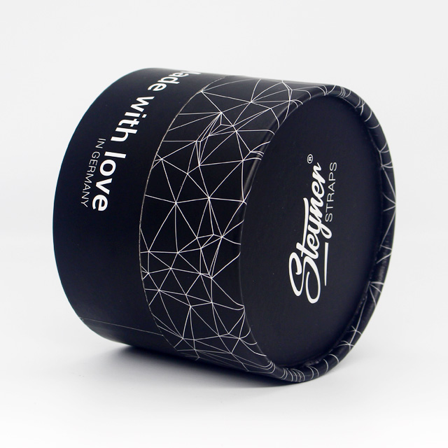 Customized black scarf cylinder round paper boxes cardboard gift boxes for scarf packaging