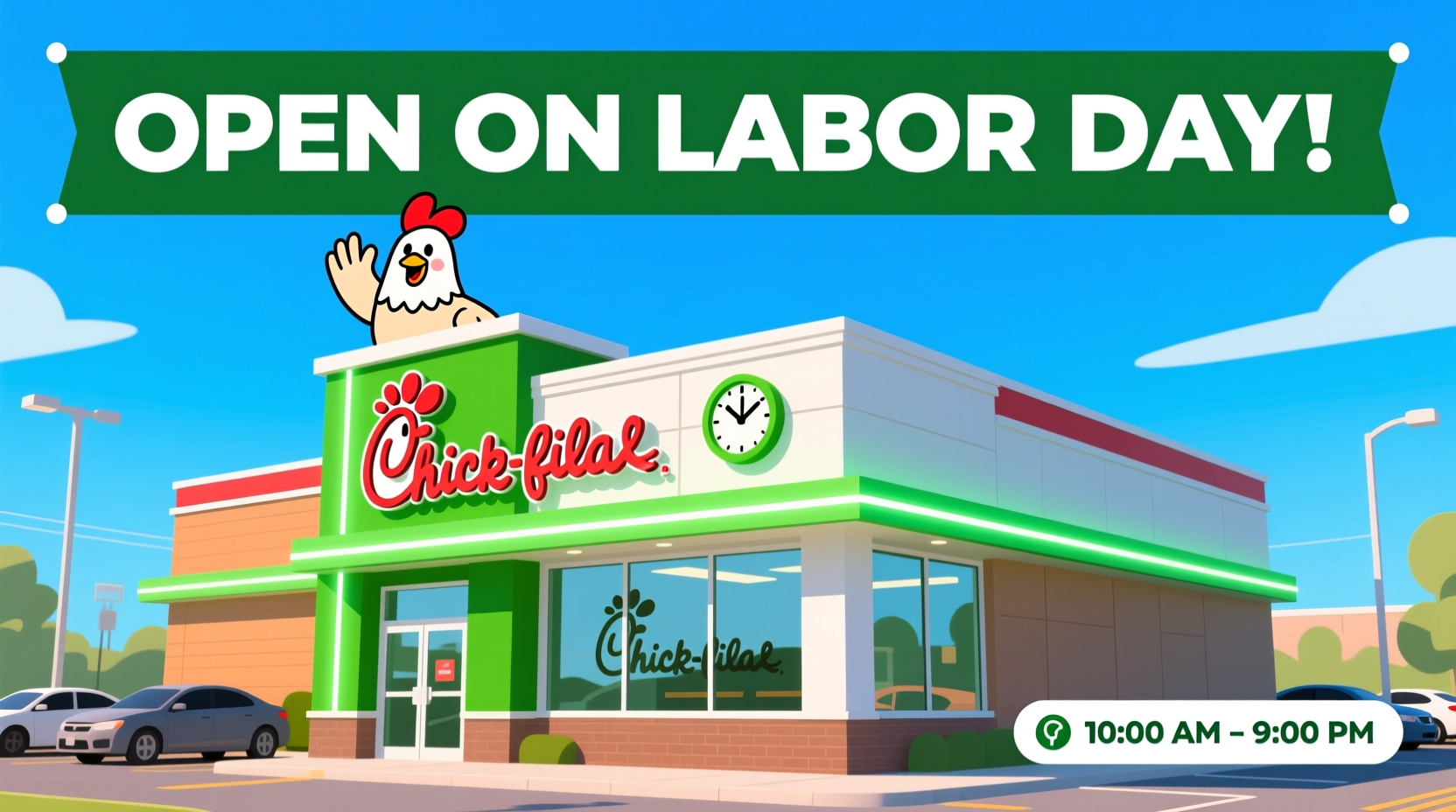 is chick fil a open today on labor day