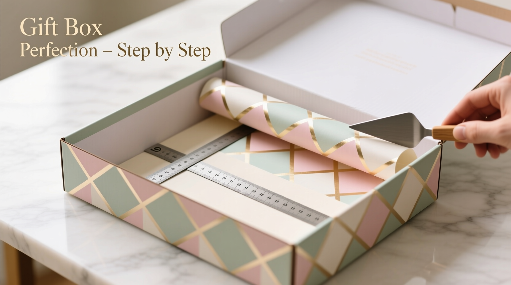 creative and easy steps to line a shoebox with gift paper for a stunning presentation