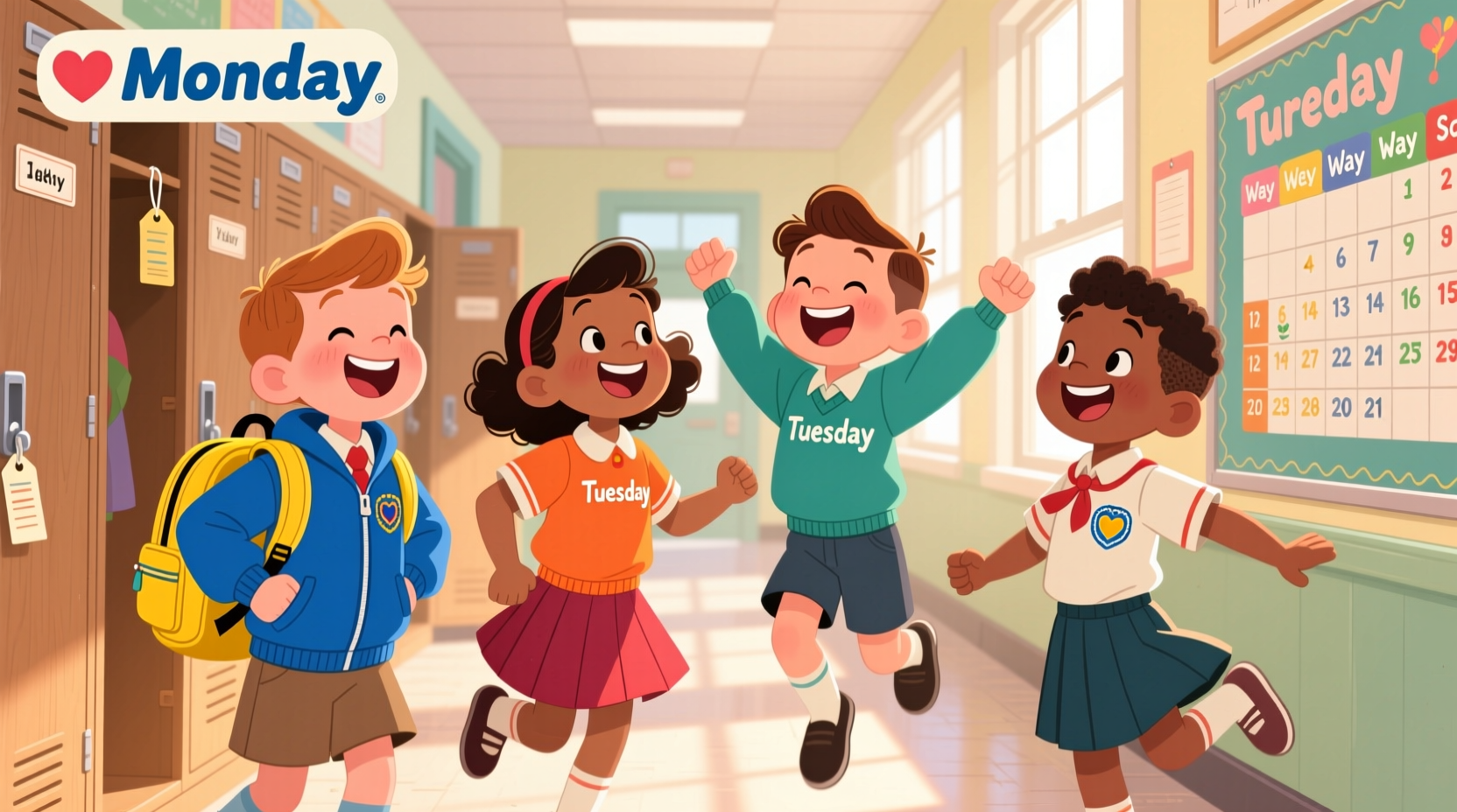 prep your kids school outfits with days of the week she