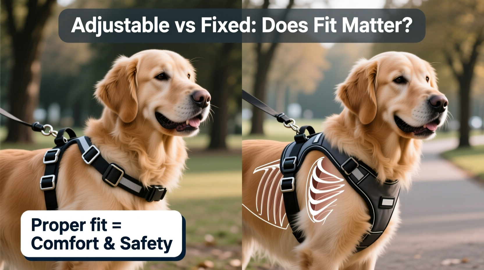 adjustable vs fixed dog harness does the fit really matter for your pups comfort