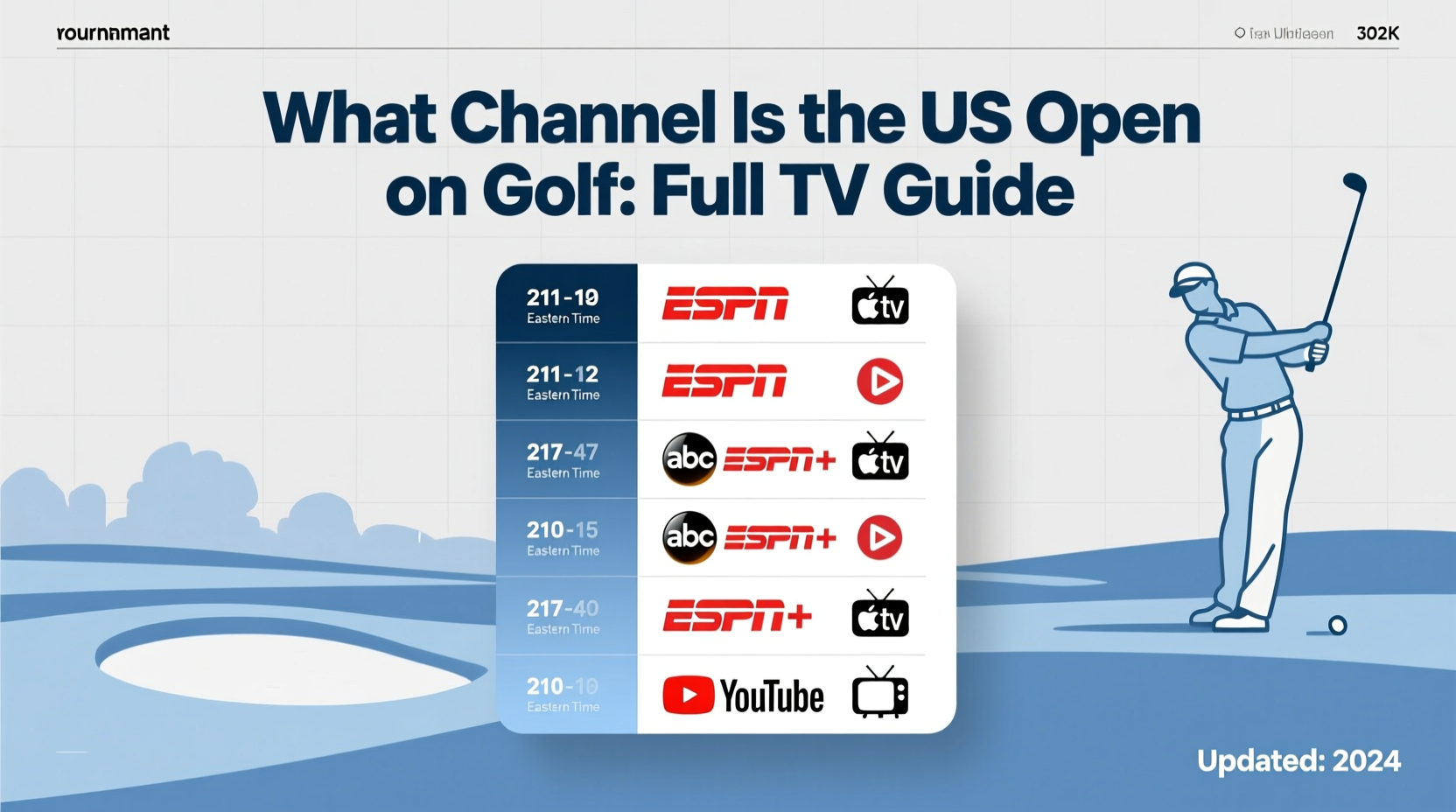 what channel is the us open on golf