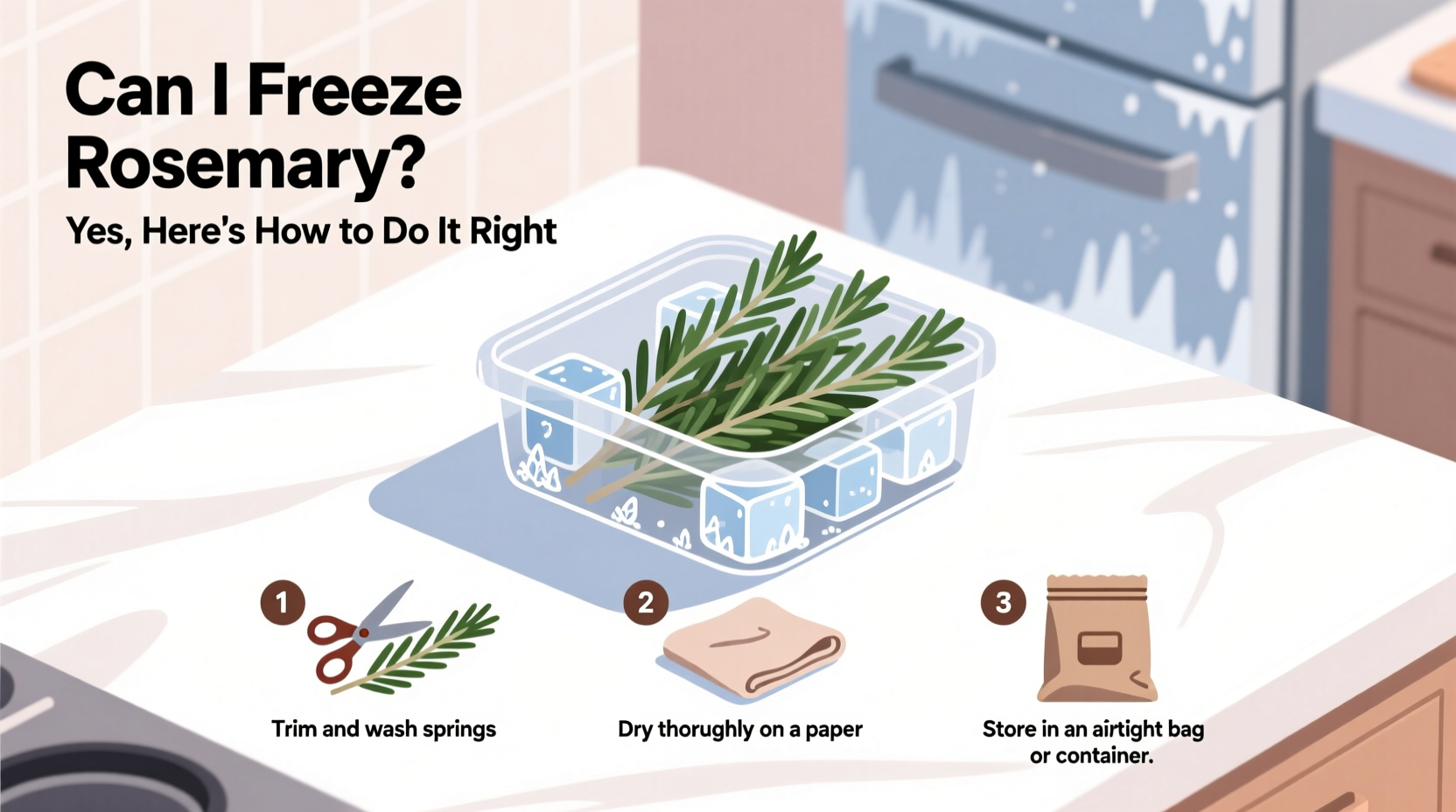 can i freeze rosemary
