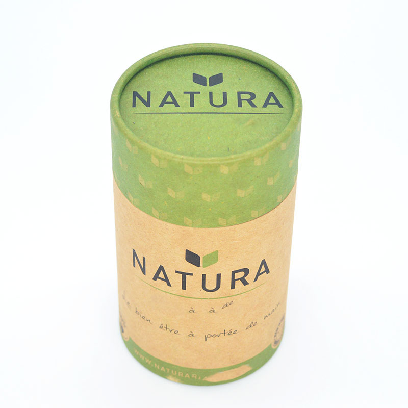 Emballage biodégradable de tube de papier de thé de boîte de cylindre de catégorie comestible